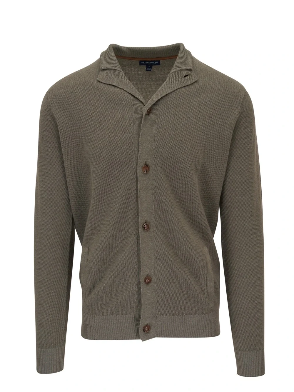 Peter Millar Men's Size S Sage Fog Linen & Wool Glasgow Cardigan Sweater New